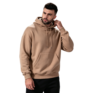 Sudadera con capucha unisex de felpa 100% algodón, personalizada con pedrería, de corte holgado y extragrande, con bolsillos, transpirable, antiencogimiento, con cremallera, para invierno, 550 gramos - Product Image 6