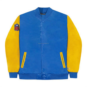 Fabricant OEM broderie chenille personnalisée pour hommes bombardier de baseball universitaire Letterman veste universitaire poignets côtelés - Product Image 1