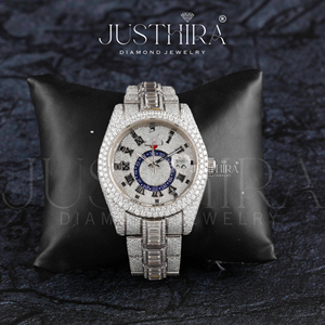Best Premium Quality Stylish Moissanite Diamond Quartz <b>Watch</b> <b>Women</b> <b>Bracelet</b> Style Crystal Waterproof <b>Watch</b> Available Best Price - Product Image 2