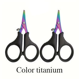 Tijeras Pequeñas al por Mayor, de Titanio, Color Arcoíris, con Hojas de Acero Inoxidable, Tijeras para Pesca, Tijeras para Manualidades Infantiles - Product Image 1