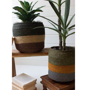 Julissa fait à la main décor floral naturel jonc de mer Table Vase tissé décor à la maison pièce maîtresse - Product Image 3