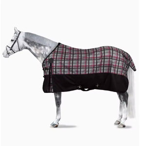 Couverture pour cheval vert menthe, 2 sangles de fixation, rabat de queue haut/moyen, en tissu Oxford Ripstop, imperméable, pour usage extérieur toutes saisons, couleur unie - Product Image 5
