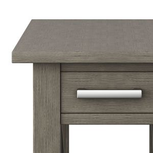 Tavolino stretto grigio Kitchener Farmhouse, elegante comodino - Product Image 2