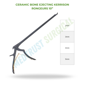 เครื่องมือผ่าตัดกระดูกสันหลัง เซรามิก โบน อีเจ็คติ้ง เคอร์ริสัน รอนเจอร์ ขนาด 10 นิ้ว 250 มม. สำหรับตัดกระดูกและใช้ในการผ่าตัดลามิเนคเต็มชั้น - Product Image 2