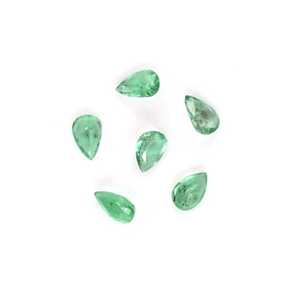 Émeraudes zambiennes naturelles calibrées en forme de poire 6x8mm, pierres précieuses facettées naturelles pour la création de bijoux, prêtes à l'emploi - Product Image 3