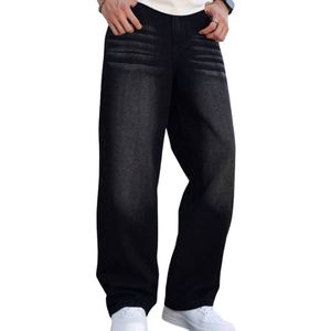 Jeans Unisex Ligeros de Pierna Recta Lavados, Transpirables, de Secado Rápido, en Mezclilla Azul Oscuro, Pantalones Casuales para Venta al Por Mayor - Product Image 5