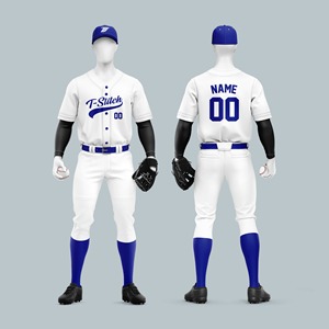 Camiseta de Béisbol para Hombre, Cuello en V, Manga Corta, Roja y Azul, con Estampado por Transferencia de Calor, Transpirable, Ecológica, Antibacteriana, Corte Regular - Product Image 6