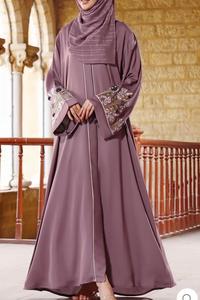 Abaya Bordada de Calidad Premium, Vestido Largo de Poliéster Transpirable y Holgado para Mujer, Estilo Oriente Medio, Ideal para Fiestas y Eventos - Product Image 2