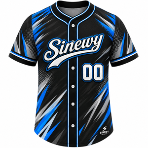 Camiseta de Béisbol Personalizada Sinewy, de Alta Calidad, Impresión Digital, Absorbe la Humedad, Secado Rápido, Transpirable, Corte Holgado, Manga Corta, para Hombre Adulto - Product Image 2