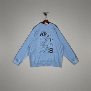 เสื้อฮู้ดสวมหัวคอกลมสำหรับผู้หญิง, เสื้อกันหนาวผ้าฝ้าย100% ลายการ์ตูนเสื้อฮู้ดไหล่ตกสไตล์ฤดูหนาวผ้าทอฮิปฮอปย้อมสีล้วน - Product Image 1