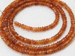 ลูกปัดกลมเหลี่ยมเพชรพลอยโกเมน Hessonite ขนาด3มม. หินธรรมชาติสีส้มสำหรับทำเครื่องประดับขายส่ง - Product Image 5