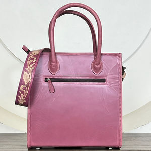 Luxury 2026 Floral Tooled Hair On Leather Women's Tote Bags High Quality Crossbody Top Handle Travel Bags With <b>Adjustable</b> <b>Strap</b> - Product Image 5