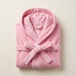 เสื้อคลุมอาบน้ำเด็กผู้หญิงแบบมีฮู้ด ผ้ากำมะหยี่นุ่ม ผ้าฝ้าย เป็นมิตรกับสิ่งแวดล้อม  ปักชื่อได้  ของขวัญสำหรับเด็กผู้ชายและเด็กผู้หญิง - Product Image 1