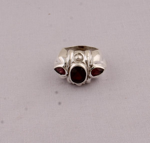 Anillo de Granate Rojo Natural, Plata de Ley 925, Joyería, Anillo de Piedra de Nacimiento de Enero, Estilo Vintage, Anillo de Gema Roja Intensa para Mujer, Fino - Product Image 2