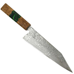 Couteau de chef professionnel en acier Damas, écologique, compatible lave-vaisselle, ultra-affûté, pour la cuisine, avec manche en résine premium LEGACY - Product Image 3