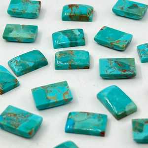 Turquesa azul Mohave en forma de cabujón rectangular, piedra preciosa suelta para la fabricación de joyas - Product Image 5