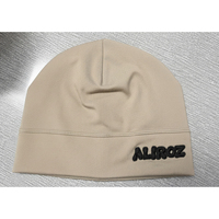 Bonnet de course en polyester/élasthanne doublé satin, bonnet ajusté avec logo personnalisé, bonnet de sport d'hiver élastique
