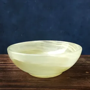 Cuenco de ónix tallado a mano StoneAura, cuenco de ónix artesanal EarthCrest, cuenco decorativo de ónix natural VantaStone, precio al por mayor - Product Image 2