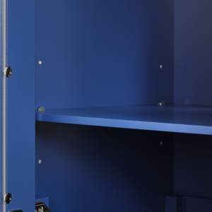 24-Inch <b>Solid</b> <b>Wood</b> MDF Blue <b>Bathroom</b> Vanity Cabinet with Sink Two Drawers Adjustable Shelf & <b>Door</b> - Product Image 2