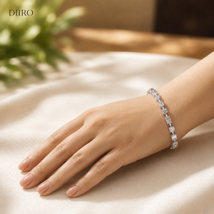 Designer 10K Plated White <b>Gold</b> Tennis Bracelet with Mix Diamond Moissanite Luxury Women's Wedding Bracelet - Product Image 4