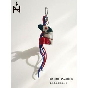 Porte-clés en bois de cerisier fait main, pendentif LLAVERO, porte-clés personnalisable - Product Image 1