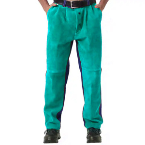 Equipo de Protección Personal, Pantalones de Soldadura de Cuero Vacuno Ignífugo, Uso Industrial, Poliéster Resistente al Calor - Product Image 4