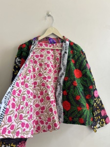 Chaqueta Tradicional Étnica Phulkari Hecha a Mano para Mujer, Chaqueta Vintage de Algodón Bordada a Mano para Mujer - Product Image 5