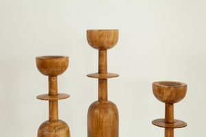 Juego de Portavelas de Madera Personalizado con Diseño de Bolas de Patrón Irregular, Adorno Decorativo para Mesa de Navidad, Decoración del Hogar por UO - Product Image 5