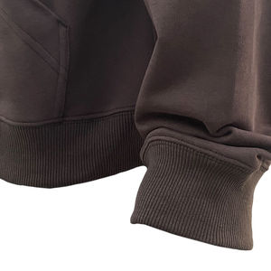 Sudadera con capucha y cremallera completa tipo pasamontañas personalizada con logo, de algodón, estilo urbano, oversize, con cremallera completa que cubre la cara, de alta calidad - Product Image 2