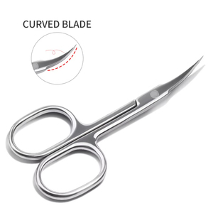 Ciseaux à cuticules courbés professionnels en acier inoxydable, ciseaux tranchants pour peaux mortes, ciseaux de manucure - Product Image 1