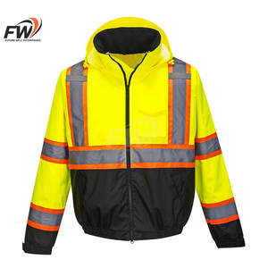 Vêtements de travail haute visibilité pour hommes, veste de travail réfléchissante de sécurité, veste d'hiver de chantier - Product Image 4