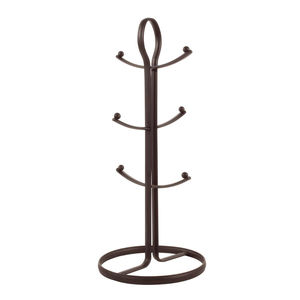 Soporte para Tazas de Café de 6 Posiciones, Organizador de Cocina de Acero, Acabado Bronce, Ahorra Espacio, Accesorio para Exhibición de Tazas - Product Image 1