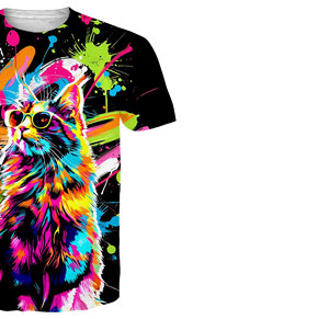 Camiseta de Hombre de Poliéster Sin Tejer, Sublimación, Diseño Sólido, Manga Corta, Corte Regular, Transpirable, Cuello Redondo, Tela de Lona - Product Image 3