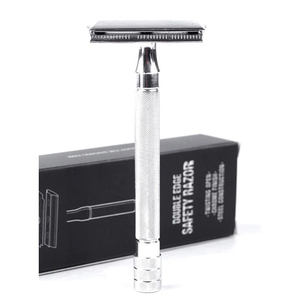 Maquinilla de Afeitar de Seguridad de Doble Hoja de Acero Inoxidable para Hombre, Kit de Afeitado de Alta Calidad No Desechable para Cara/Cuerpo - Product Image 6