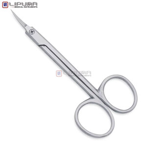 Compre Tijeras para Cutículas de Punta Fina Personalizadas OEM ODM, Mango de Acero Inoxidable, Hoja Curva Afilada de Precisión para el Cuidado de las Uñas - Product Image 2