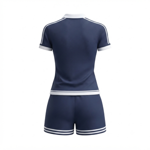 High Waist Wideband Solid 2 1 Shorts Tennis Golf Elastic Pickleball Spandex/Cotton Skinny Fit Summer Eco-Friendly <b>Set</b> Women's - Product Image 2