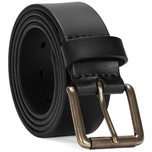 Ceinture en cuir véritable pour homme de qualité supérieure avec des designs personnalisés, style vintage et boucle en alliage pour le travail, les affaires et les occasions décontractées - Product Image 1