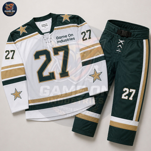 With Private Lable Custom Made Team Wear Quick Dry Sublimated Sportswear Manufacturer Personalized Ice Hockey Jersey and Pant - Product Image 3