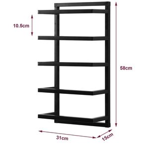 Moderno Toallero Negro con Revestimiento, Múltiples Secciones de Almacenamiento para Toallas, Colgador Duradero y Confiable para Ropa de Baño - Product Image 2