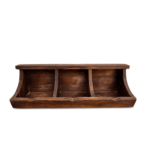 Étagère à épices rectangulaire minimaliste en teck Gubuk Bali - 3 compartiments multifonctions, artisanale, écologique, qualité alimentaire - Product Image 1
