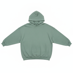 <b>Men's</b> Oversized Hooded Sweatshirt Solid Color Fleece Regular Sleeve Autumn Style Pocket Design Knitted Fabric - Product Image 1