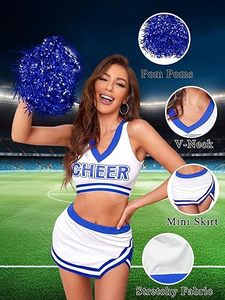 ชุดเชียร์ลีดเดอร์ FM Garments แบบสองสี ซิลิโคนน้ำหนักเบา สวมใส่สบาย สไตล์แฟชั่นกีฬา สำหรับการแข่งขันบอล - Product Image 4