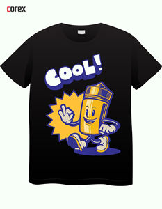 T-shirt personnalisé noir imprimé DTF pour homme et femme, nouveau design, logo personnalisé, transfert thermique en vinyle, autocollant DTF - Product Image 3