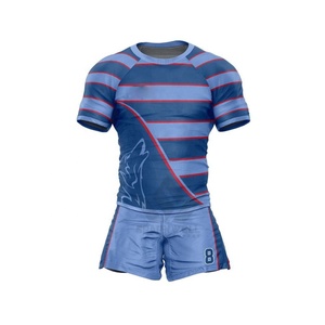 Conjunto de Camiseta de Rugby Sublimada Personalizada para Hombre, Verde, Negro y Blanco, Cuello en V, Manga Corta, Absorbe la Humedad, Ropa Deportiva Ajustada - Product Image 4