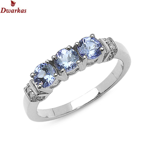 Luxury fine jewelry <b>rings</b> 925 sterling silver iolite <b>CZ</b> multi gemstone <b>ring</b> engagement wedding <b>rings</b> - Product Image 2