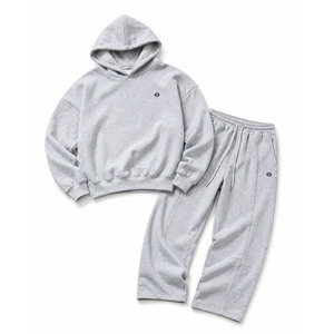 Conjuntos de sudaderas con capucha extragrandes de algodón premium gris de forro polar grueso de 450 GSM, ajuste holgado, con logo personalizado, conjuntos de joggers de ajuste holgado, ropa urbana al por mayor - Product Image 2