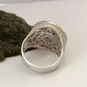 Anillo Antiestrés Giratorio con Incrustaciones de Moissanita y Diamantes, Plata de Ley 925, Joyería Hip Hop para Hombre, Regalos de Compromiso - Product Image 5