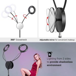 ไฟวงแหวนคู่ RGB ขนาด 7 นิ้ว สำหรับอุปกรณ์ถ่ายทอดสด - Product Image 6