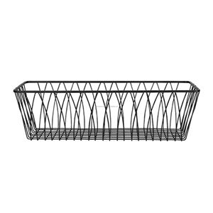 Cesta para servir PAN/fruta de alambre de metal negro rectangular tamaño perfecto para cestas de almacenamiento de invitados - Product Image 2
