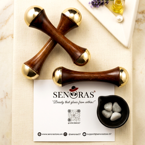 Senoras Bronze Dual Kansa Wand Herramienta Manual de Masaje Corporal con una Sola Mango |   Modelo 003 para Reafirmar la Piel y Rejuvenecer el Cuerpo, Disponible - Product Image 2